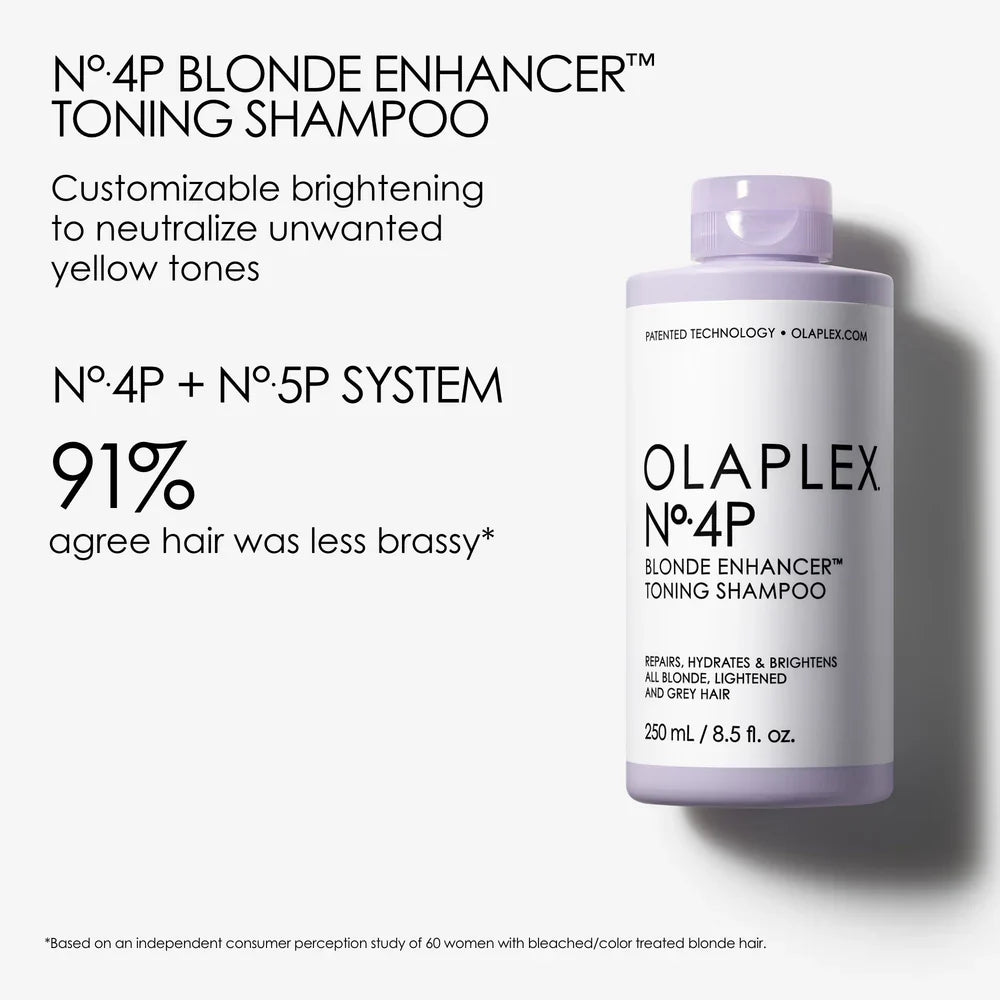 Olaplex No.4P Blonde Enhancer Toning Shampoo 8.5 oz / 250 ml - Unleash vibrant, salon-fresh blonde with Olaplex N - Image 2