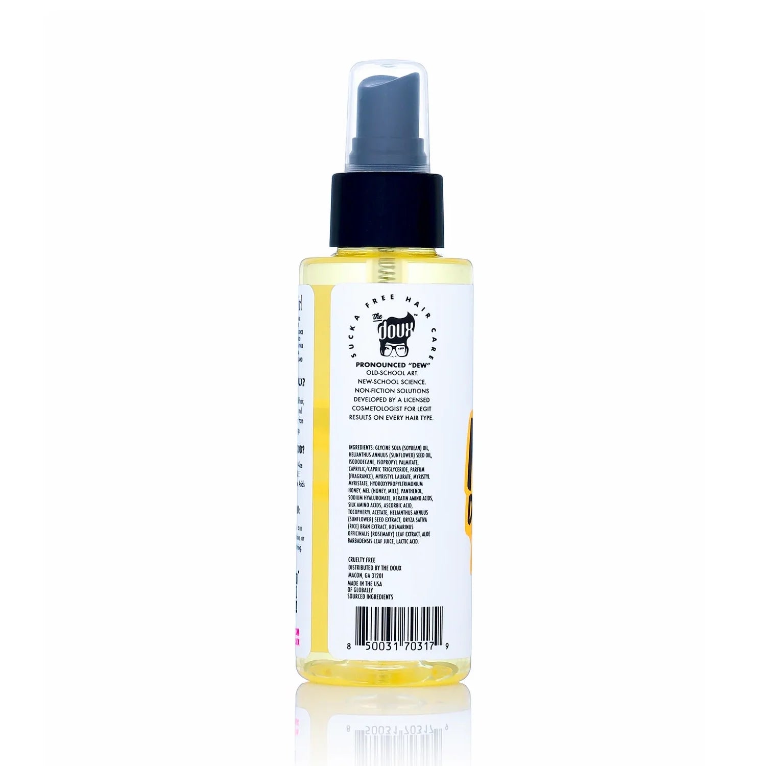 The Doux Mist Demeanor Honey Shine Mist 4oz Humidity Lockdown Spray texture