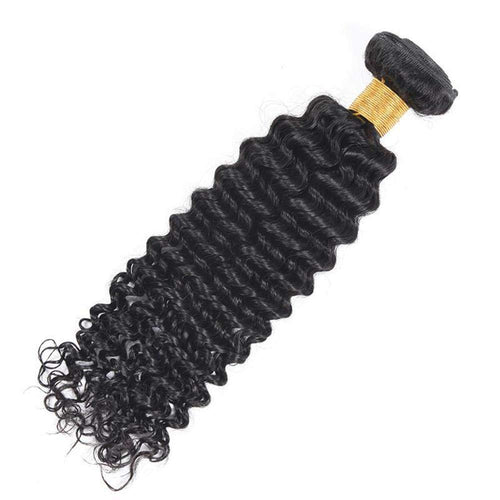 100% Peruvian Unprocessed Natural Hair - Deep Wave Weave - 14''