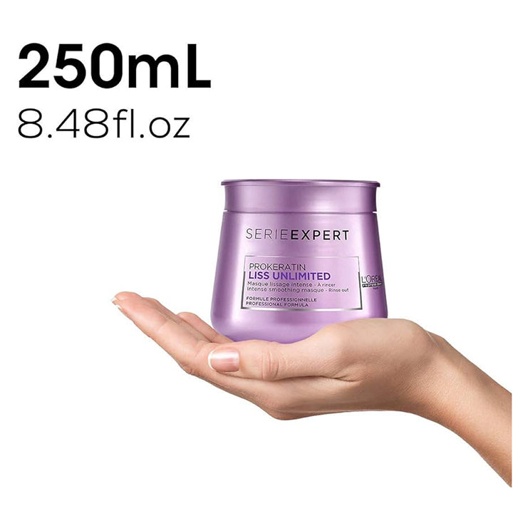 L'Oréal Professionnel Serié Expert Liss Unlimited Mask Frizz Control & Smoothing for Unruly Hair 250 ml/8.45 oz (PREVIOUS PAC