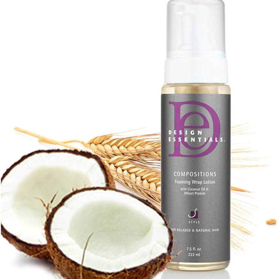 Design Essentials Foaming Wrap Lotion 7.5oz back label directions