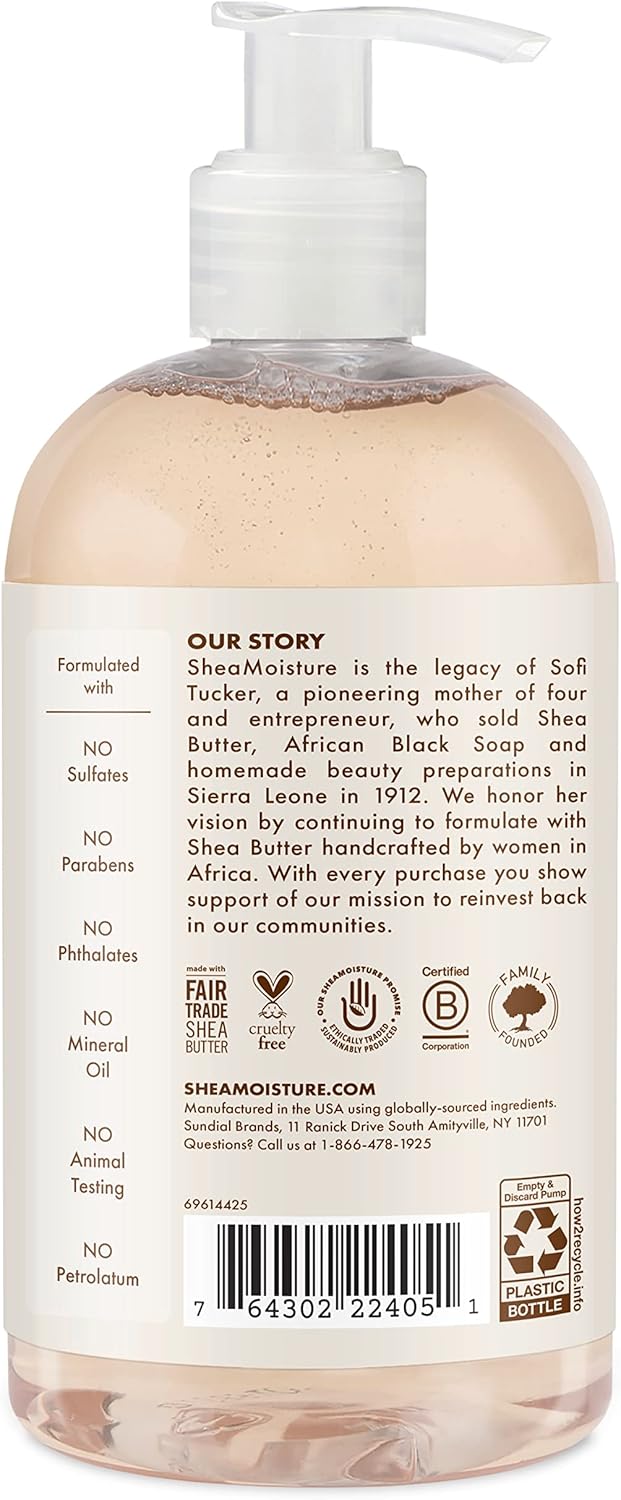 Shea Moisture 100% Virgin Coconut Oil Baby Wash & Shampoo 13 oz / 384 ml - Nourish and soothe your baby's delicate skin and h