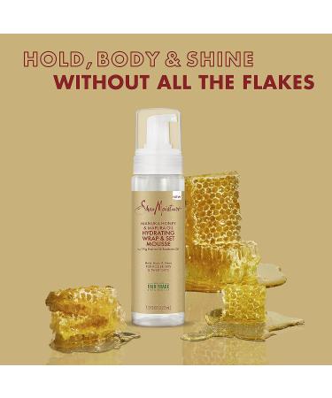 Shea Moisture Manuka Honey & Mafura Oil Hydrating Wrap & Set Mousse 7.5 oz / 222 ml - Achieve flawless, long-lasting styles w