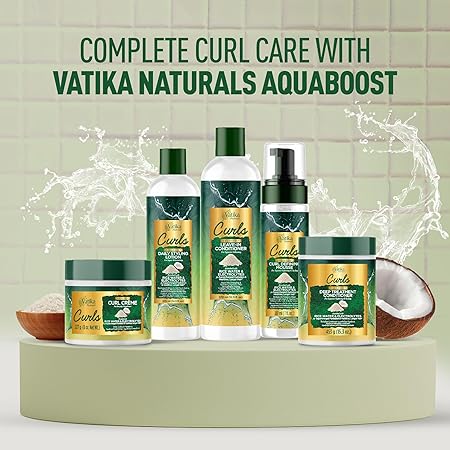 Vatika Naturals Curls Curl Creme – Rice Water & Electrolytes Curl Defining Cream 227g