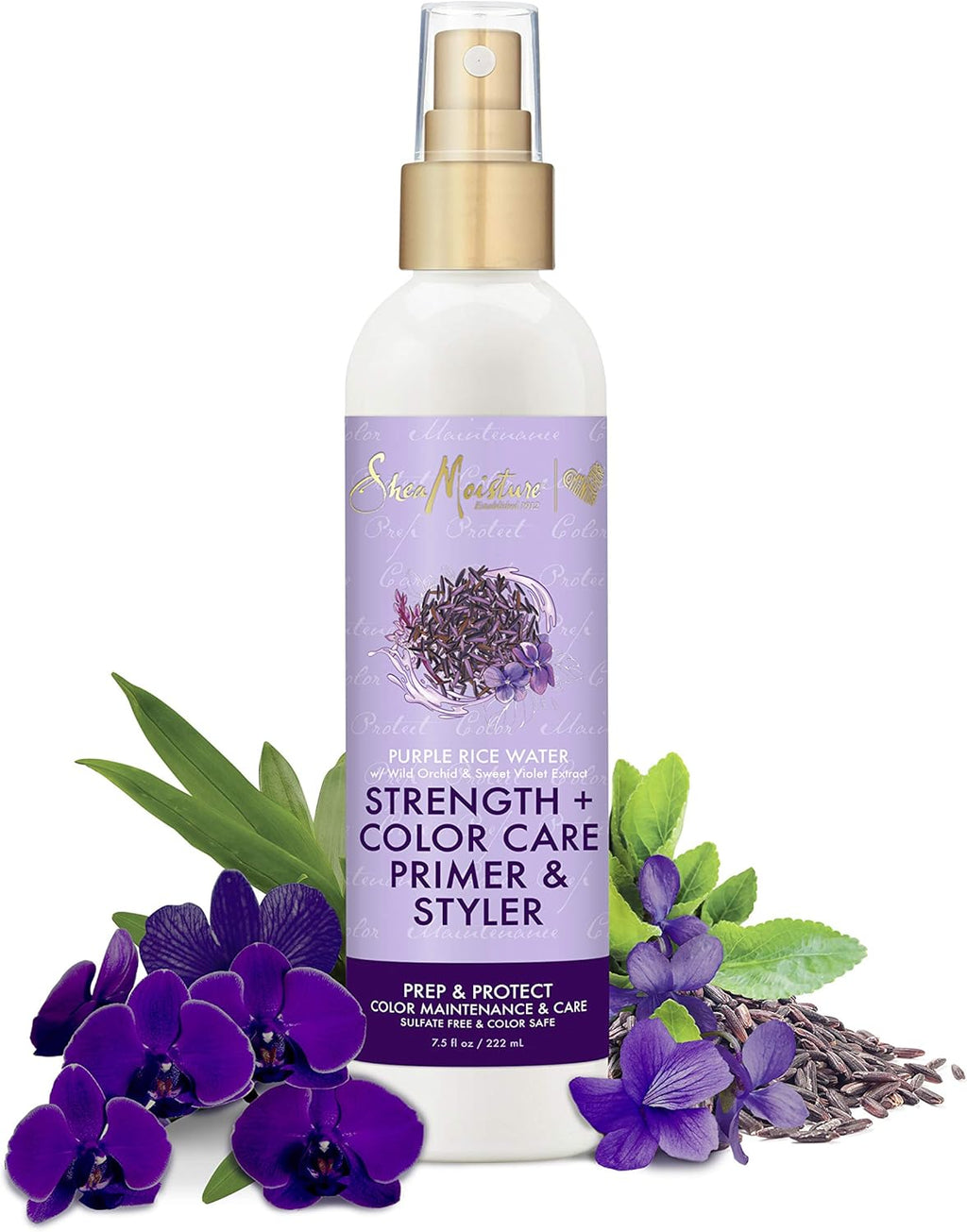 Shea Moisture Purple Rice Water Strength & Color Care Primer & Styler 7.5 oz / 222 ml - Transform your hair with Shea Moistur