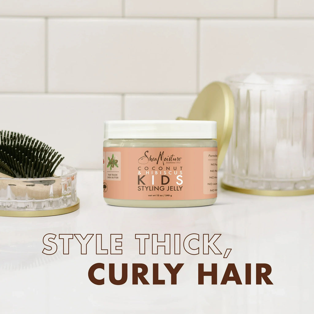 Shea Moisture Coconut & Hibiscus KIDS Styling Jelly 12 oz / 355 ml - Give your kids' curly hair the perfect style with  - Ima