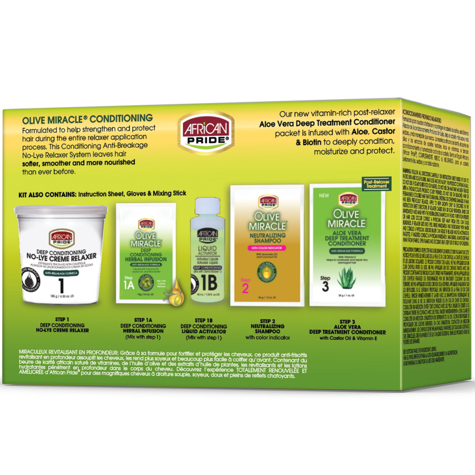 African Pride Olive Miracle No-Lye Relaxer Regular - improves manageability and