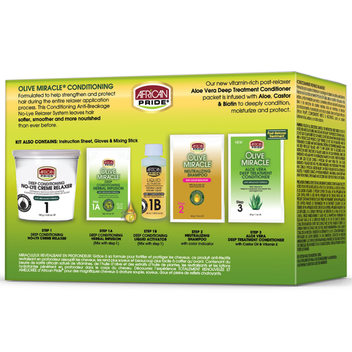 African Pride Olive Miracle No-Lye Relaxer Super - improves manageability and