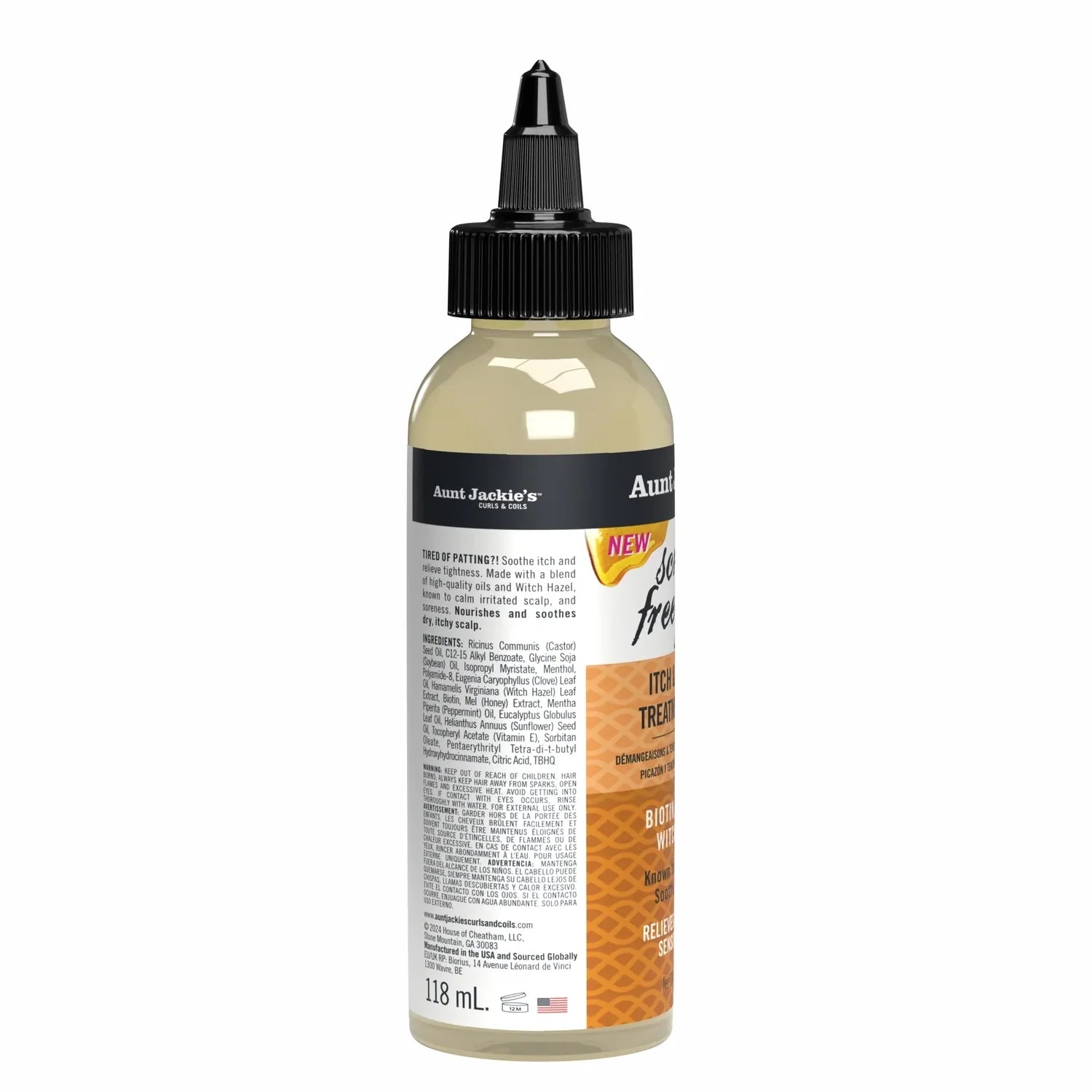 Aunt Jackie's Scratch Free Zone Itch & Tension Treatment Serum 4oz - delivers concentrated active