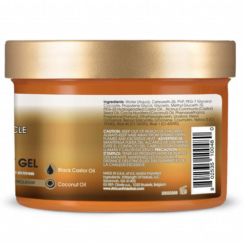 African Pride Black Castor Miracle Braid, Loc & Twist Gel 8oz - improves manageability and