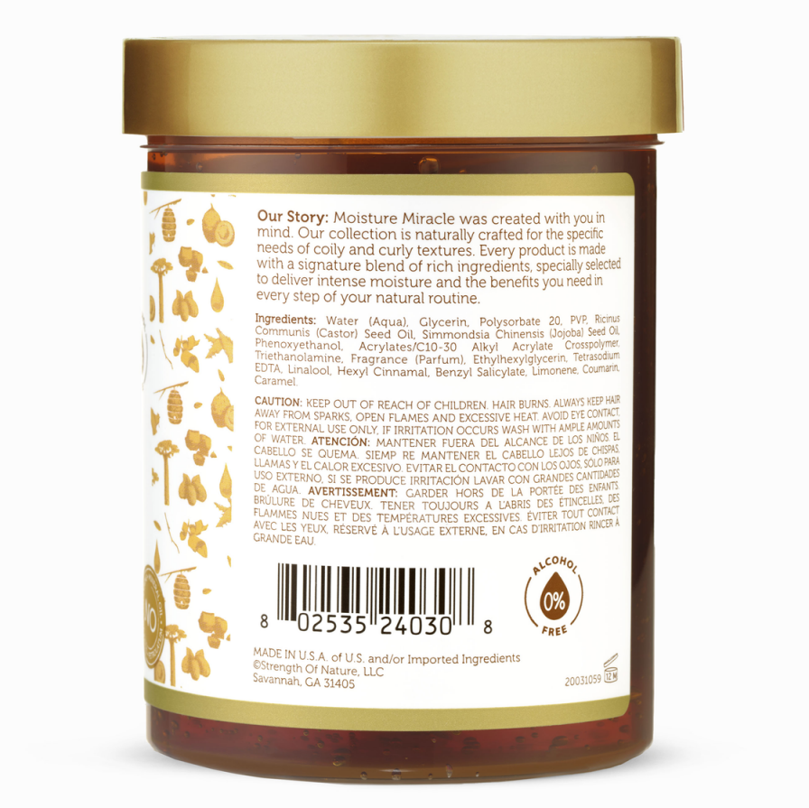African Pride Moisture Miracle Black Castor & Jojoba Max Hold Styling Gel 