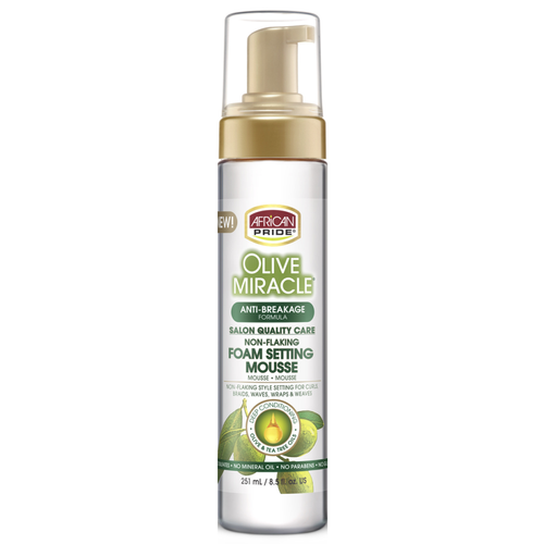 African Pride Olive Miracle Foam Setting Mousse 8.5oz