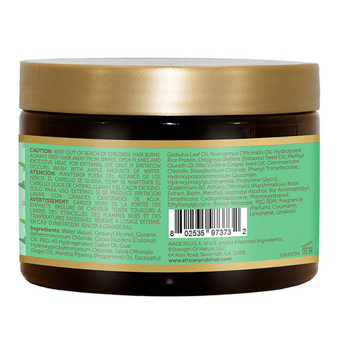African Pride Peppermint, Rosemary & Sage Strengthening Masque 12oz - improves manageability and