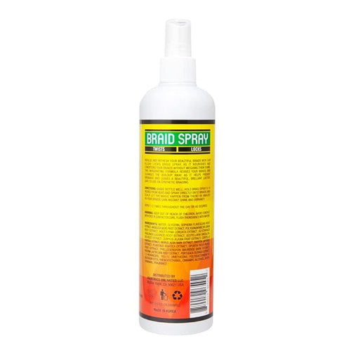 All Day Locks Braid Spray 12 oz texture back label ingredients
