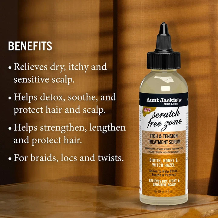 Aunt Jackie's Scratch Free Zone Itch & Tension Treatment Serum 4oz - delivers concentrated active