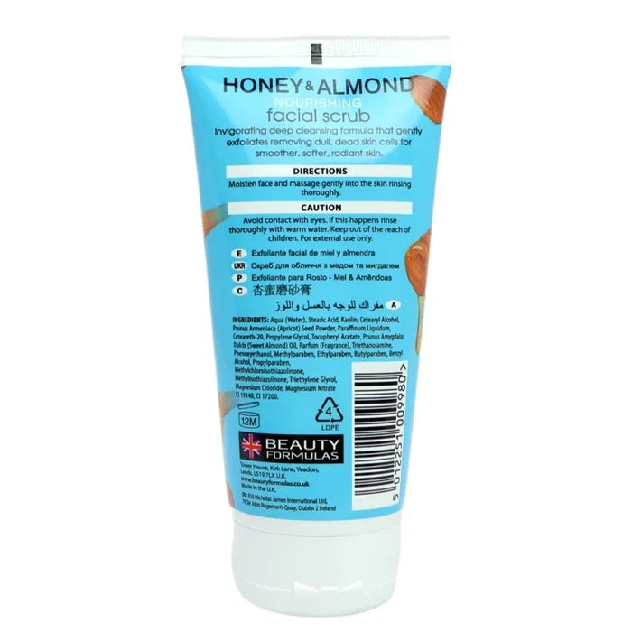 Beauty Formulas Honey and Almond Facial Scrub 5 oz / 150 ml - Uncover healthy, radiant skin with Beauty Formulas - Image 2