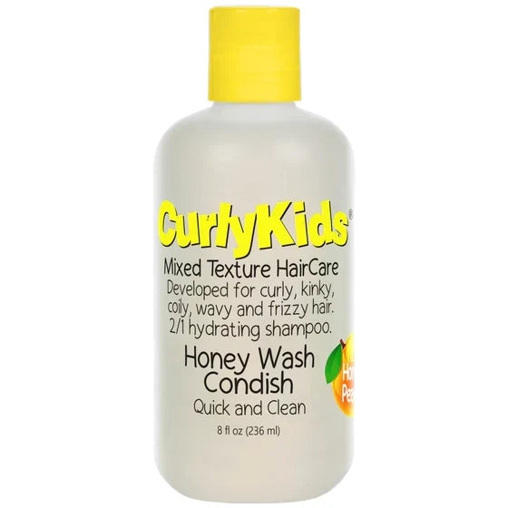CurlyKids Honey Wash Condish 2/1 Hydrating Shampoo 8oz