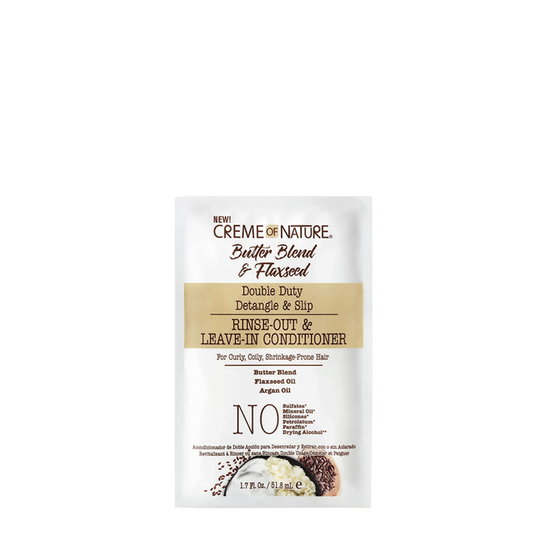 Creme of Nature Double Duty Detangle & Slip Rinse-Out & Leave-In Conditioner 1.5 oz / 50 ml