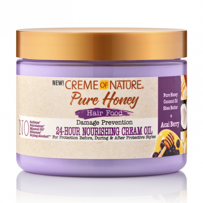 Creme of Nature Pure Honey Hair Food 24-Hour Nourishing Cream Oil 4.5 oz / 139 ml