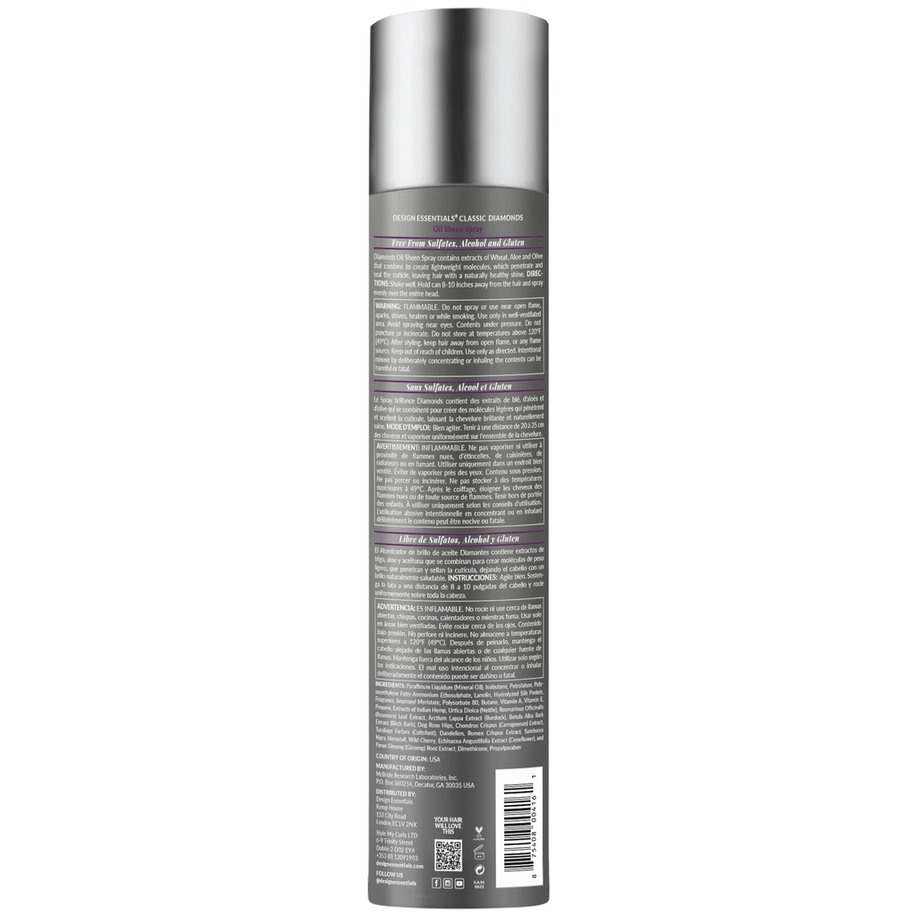 Design Essentials Diamonds Oil Sheen Spray 10oz mist application