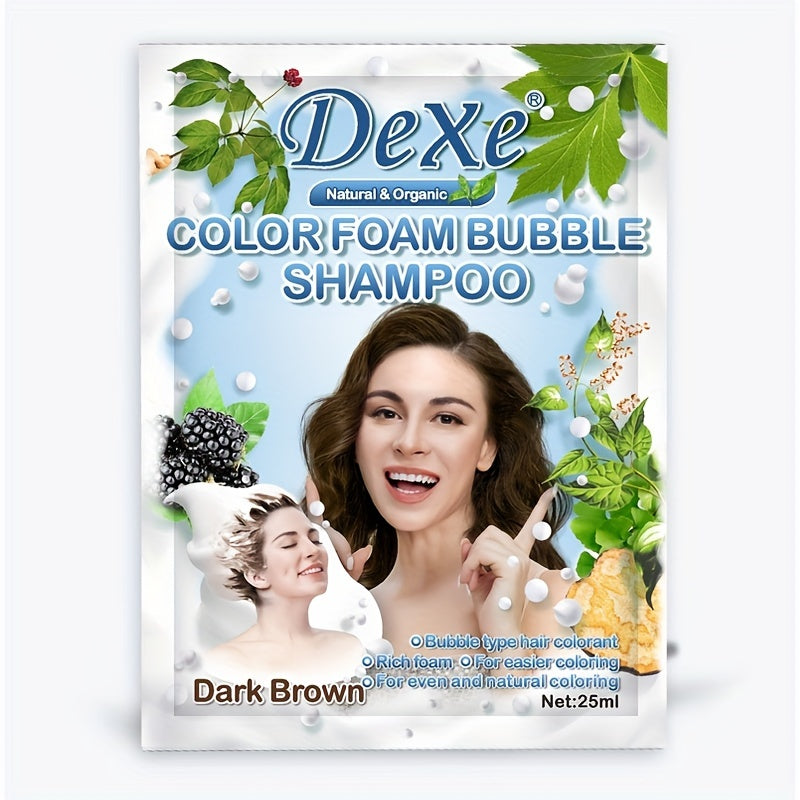 Dexe Colour Foam Bubble Shampoo 25ml Quick Hair Colour Wash For Textured Hair