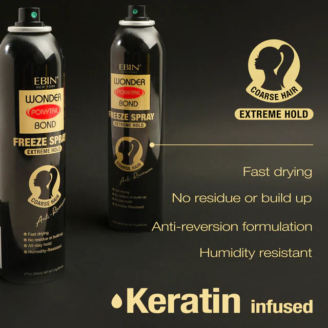 Ebin Wonder Ponytail Bond Freeze Spray | Extreme Hold 8 oz - Achieve ultimate style mastery with Ebin Wonder Po - Image 4