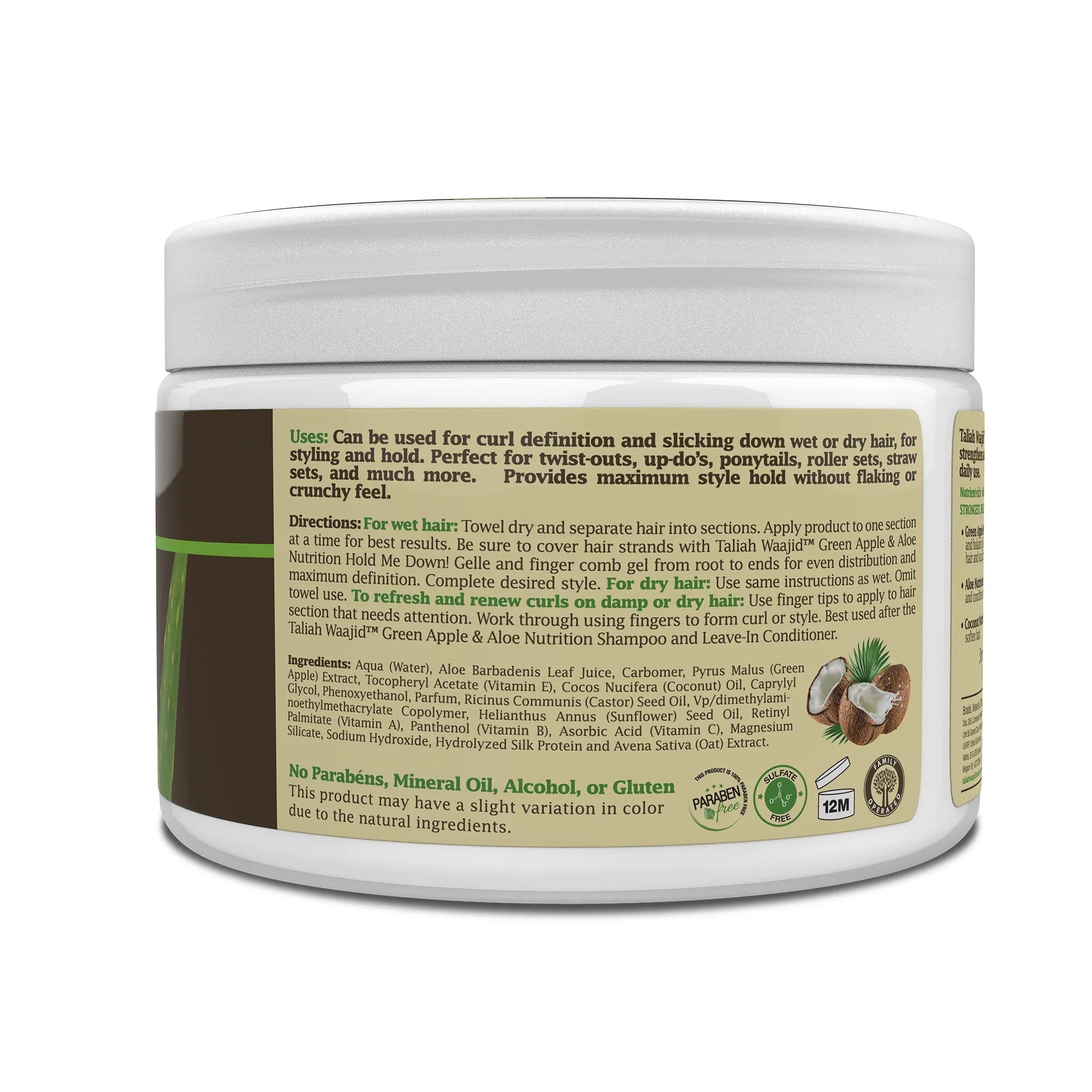 Taliah Waajid Green Apple & Aloe Nutrition Hold Me Down Gelle 12 oz