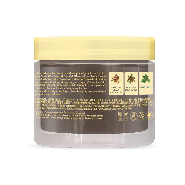 Shea Moisture Jamaican Black Castor Oil Fortifying Edge Gel 3.5 oz / 104 ml - Achieve perfectly laid, strong, and healthy edg