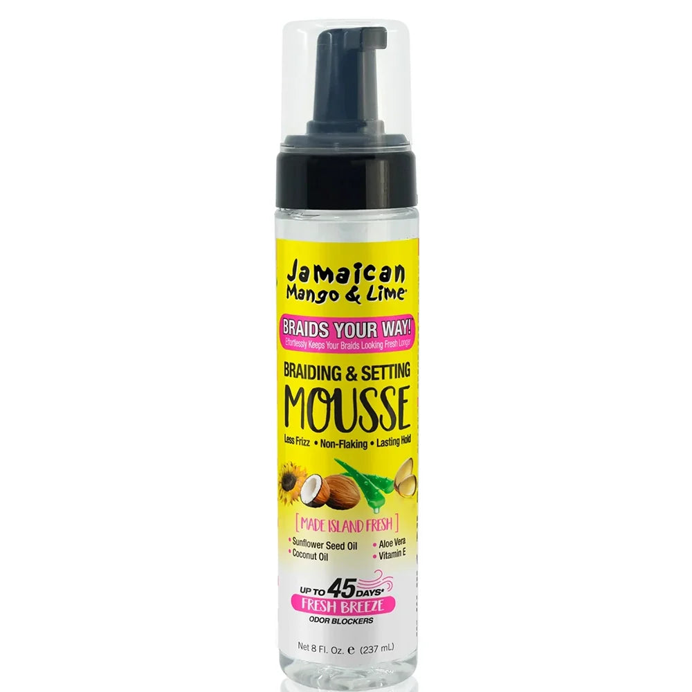 Jamaican Mango & Lime Braiding & Setting Mousse 8oz for Braids & Twists | TJ Beauty UK