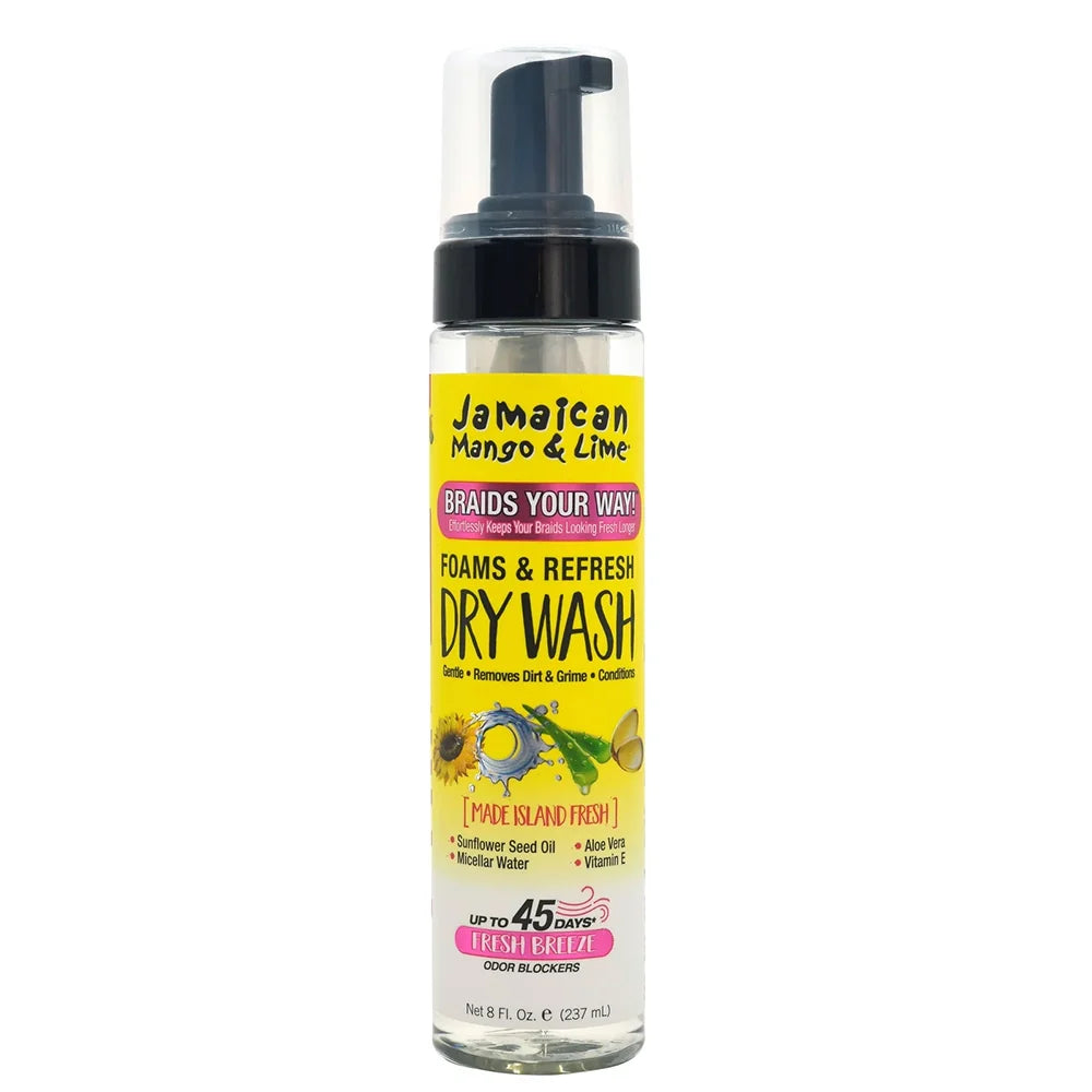 Jamaican Mango & Lime Foams & Refresh Dry Wash 8oz for Braids & Locs | TJ Beauty UK