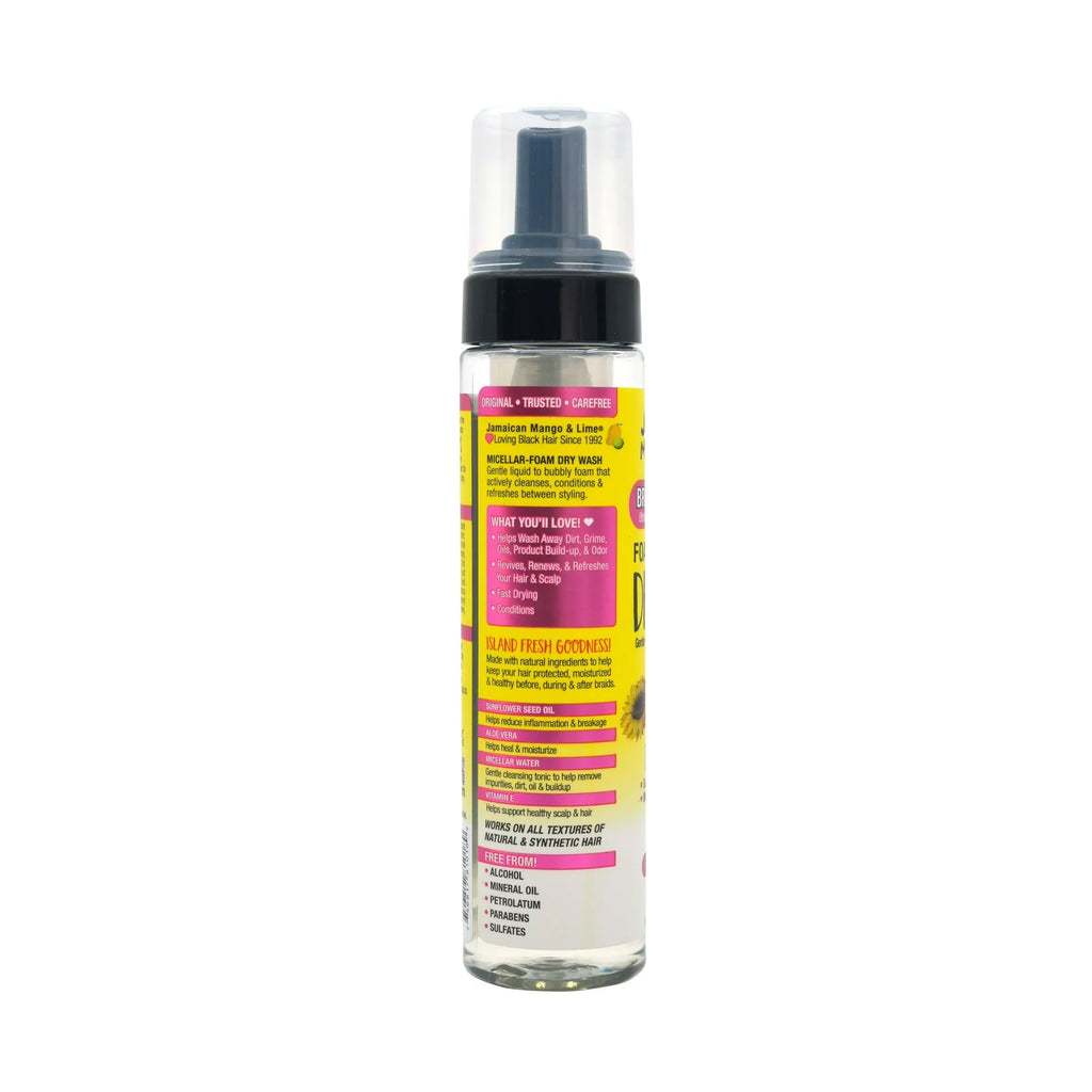 JM&L Foams & Refresh Dry Wash bottle showing no-rinse foam formula | TJ Beauty UK