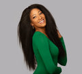 100% Virgin Brazilian - Kinky Straight - Black - 22 inch
