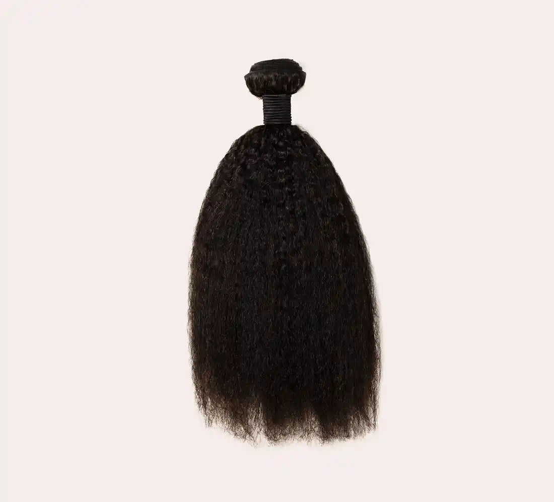 100% Virgin Brazilian - Kinky Straight - Black - 22 inch