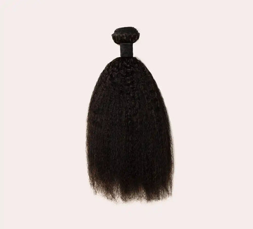 100% Virgin Brazilian - Kinky Straight - Black - 22 inch
