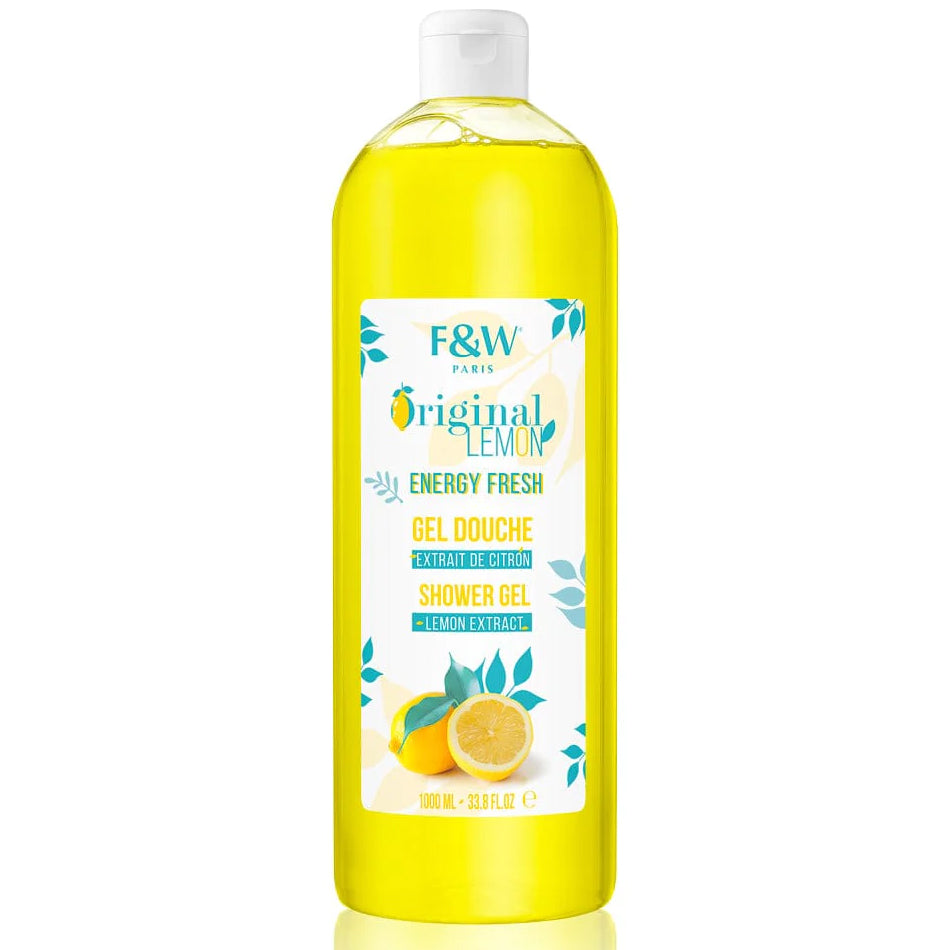 Fair & White Original Lemon Shower Gel 34oz For Soothing Freshness