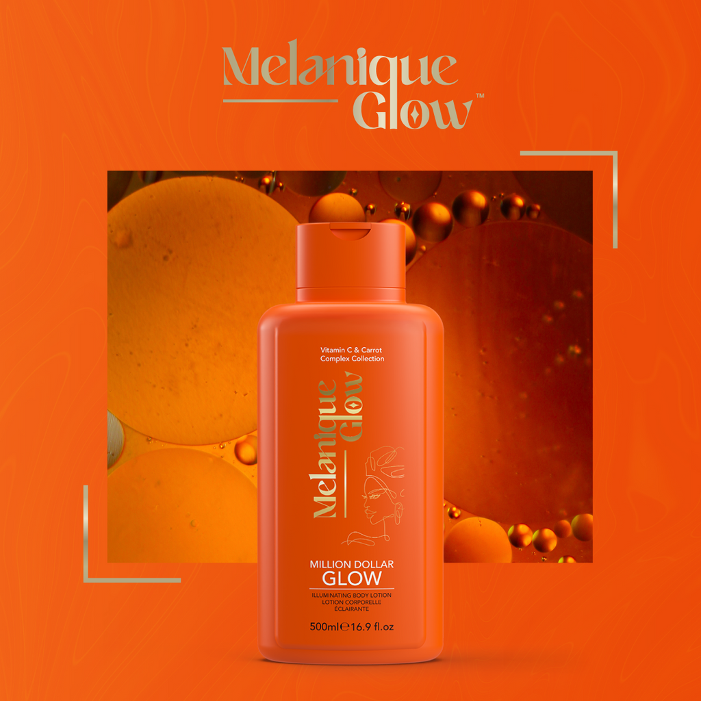 Melanique Glow™ Million Dollar Glow - Brightening Body Lotion with Vitamin C & Niacinamide - supports skin health