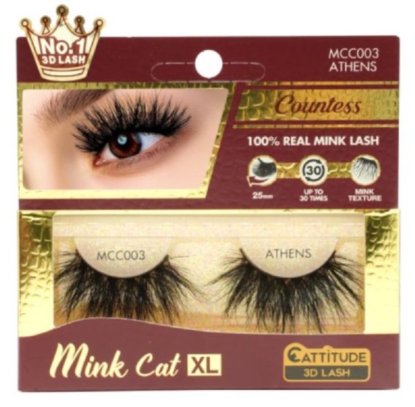 Mink Cat - 100% Real Mink 3D Lashes - Elevate your gaze with Mink Cat 100% Real Mink 3D  - Image 3