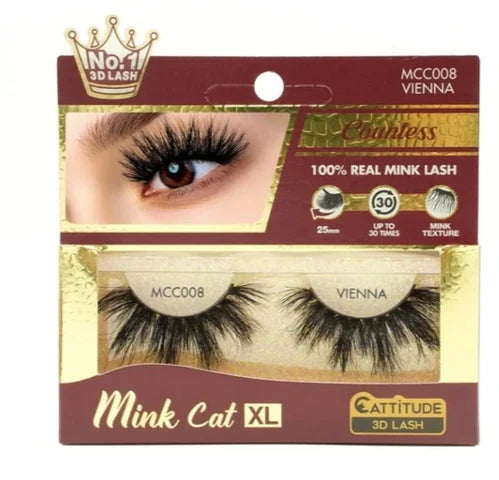Mink Cat - 100% Real Mink 3D Lashes - Elevate your gaze with Mink Cat 100% Real Mink 3D  - Image 9