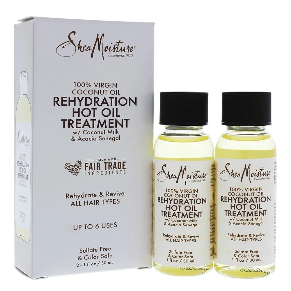 Shea Moisture 100% Virgin Coconut Oil Hot Oil Treatment 2x 1 oz / 30 ml