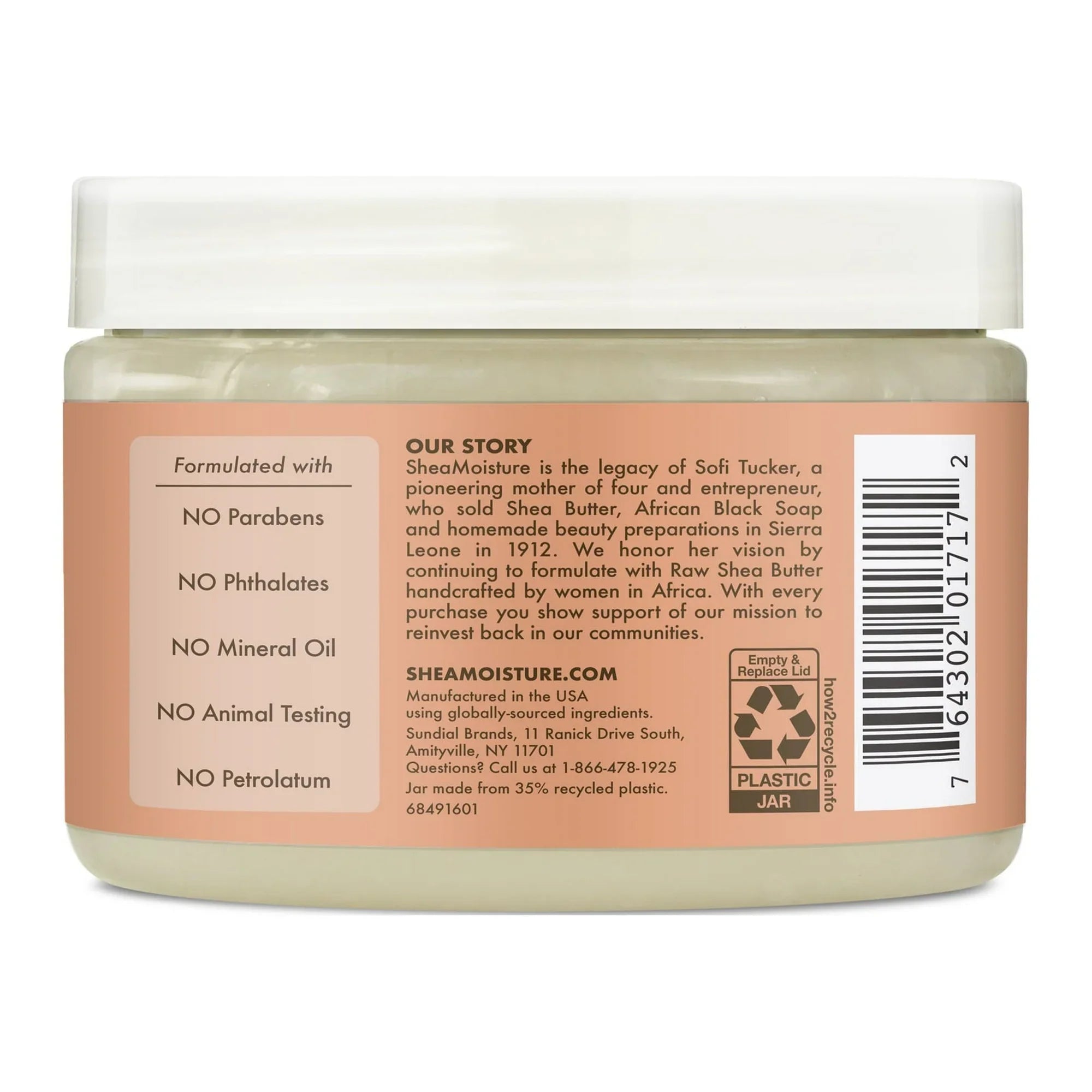 Shea Moisture Coconut & Hibiscus KIDS Styling Jelly 12 oz ingredients list back off the package 