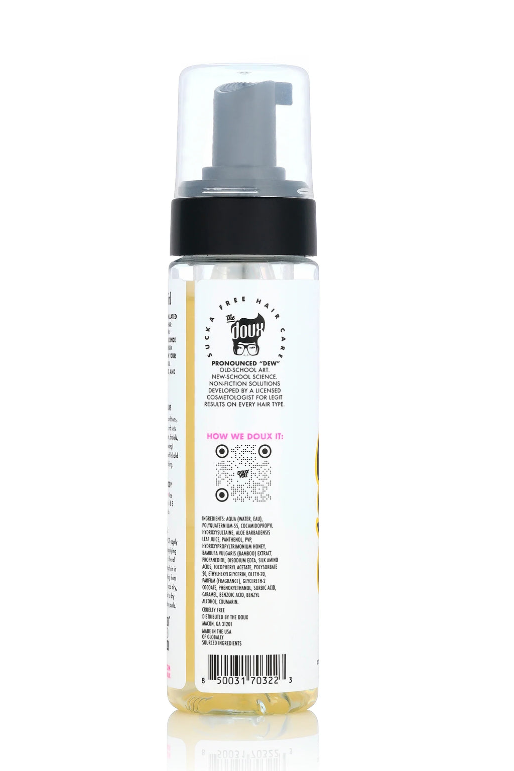 The Doux Crazy Sexy Curl Honey Setting Foam 7oz All-in-1 Styling Mousse in use