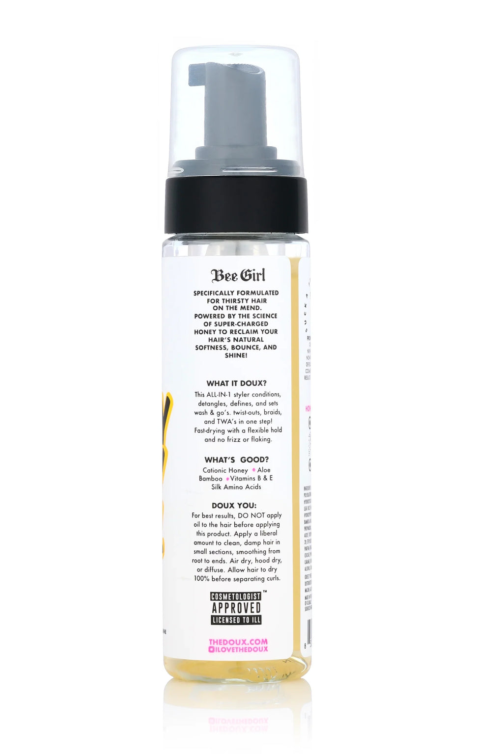 The Doux Crazy Sexy Curl Honey Setting Foam 7oz All-in-1 Styling Mousse texture