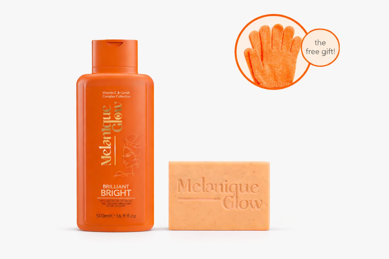 Melanique Glow™ Brilliant Body Glow Set – Free Gloves