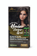 Murru Hair Color Gel Natural Black – Dark Brown Effect, No‑Stain Formula, Full Grey Coverage for Men & Women – 2 × 500ml