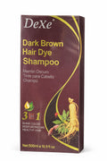 Dexe Dark Brown Hair Dye Shampoo 500ml 3 in 1 Hair Colour For Textured Hair