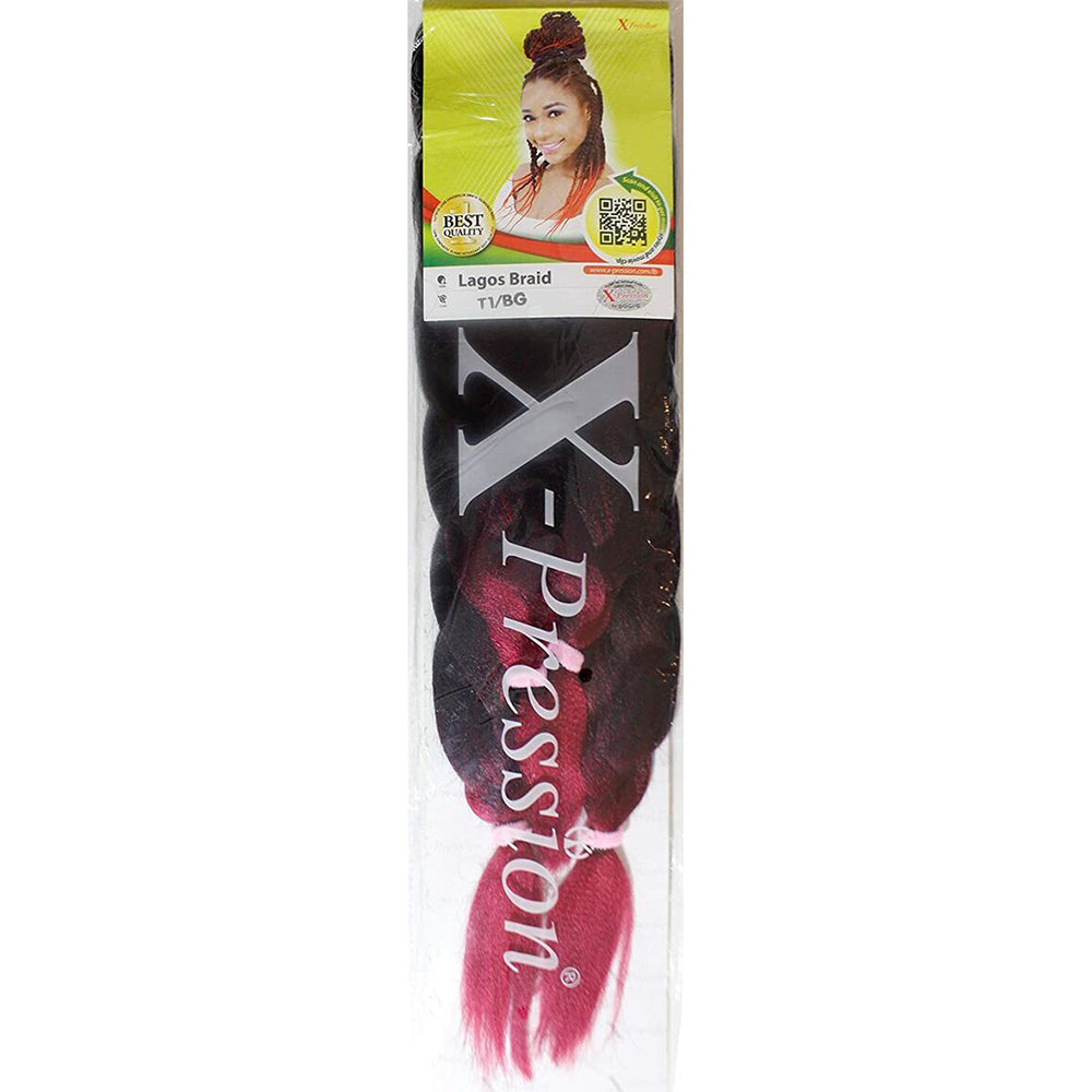 Xpression Lagos Braid Full Voluminous Braids color T1B-BG