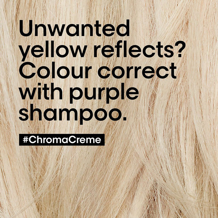 L'Oréal Professionnel Serié Expert Chroma Crème Purple Dyes Shampoo Anti-Brassiness & Yellow Tones Neutralising for Highlight