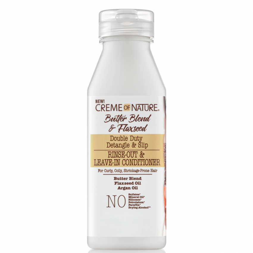 Creme of Nature Double Duty Detangle & Slip Rinse-Out & Leave-In Conditioner 12 oz / 355 ml