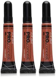L.A. Girl Pro Conceal HD Concealer, 0.28 oz (Orange Corrector)  3 Pack