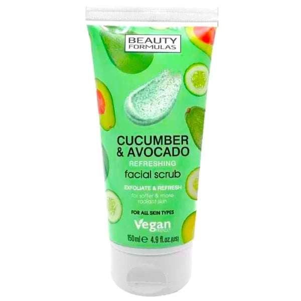 Beauty Formulas Cucumber & Avocado Facial Scrub 5 oz / 150 ml